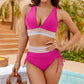 🔥Special Price £16.99!!💥50K+ SOLD!-👙High Waisted Tummy Control Color Block Bikini Sets