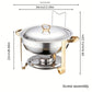 🍽️ LIMITED-TIME 50% OFF! ✨ Stainless Steel Chafing Dish Set – 5QT, Gold, Professional Buffet Warmer ⭐