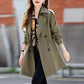 🔥Limited stock available 50% OFF🔥Women's Slimming Mid-Length Lapel Trench Coat