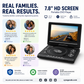 🎁Best Gift for Your Family🎉—📺 7.8" HD Portable DVD/EVD Player – Large Screen, Rechargeable & Compatible with DVD/CD/USB/SD
