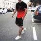 🔥LIMITED TIME 70% OFF!🔥 🏖️Summer Cool Deal: ONLY ￡15.99!!😎Men's Gradient Color T-Shirt & Shorts Set