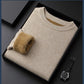 High quality solid color thick cashmere men's sweater