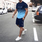 🔥LIMITED TIME 70% OFF!🔥 🏖️Summer Cool Deal: ONLY ￡15.99!!😎Men's Gradient Color T-Shirt & Shorts Set