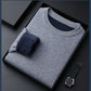 High quality solid color thick cashmere men's sweater