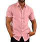 👔2026 Pop-up Shirt Men's Shirt With Solid Color Lapel And Short Sleeves– Lightweight & Breathable 🔥
