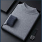 High quality solid color thick cashmere men's sweater