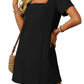🎁Limited time 50% OFF⏳Women's Casual Square Neck Pocket Short Sleeve Dress with Pockets