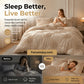 😴 Bring you cozy deep sleep!Elegant Pinch Pleat Duvet Cover Set