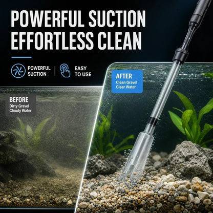 🎉 2026 Sale — Over 33,700 Sold!🔥Electric Aquarium Gravel Cleaner – Battery Powered ✨