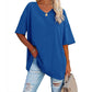 🌸 50% OFF NOW! 🌸Women's Casual Loose Plus Size V Neck T Shirts Summer Half Sleeve Tees Fit Cotton Tunic Tops