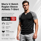 💪 50% OFF 👕 Men’s Two-Tone Athletic T-Shirt – V-Notch Collar, Raglan Sleeve Design & All-Day Comfort 🔥