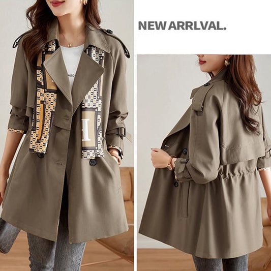 🔥Limited stock available 50% OFF🔥Women's Slimming Mid-Length Lapel Trench Coat