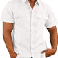 🌿✨ Men’s Cotton Linen Casual Shirt – Breathable Summer Style | 50% OFF + Buy 2 Free Shipping