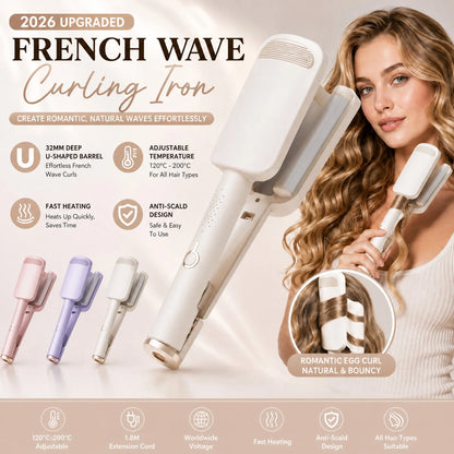 💈 Save 50%! ✨ Wavy Curling Iron – Salon shine & heat protection ✨