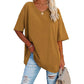 🌸 50% OFF NOW! 🌸Women's Casual Loose Plus Size V Neck T Shirts Summer Half Sleeve Tees Fit Cotton Tunic Tops