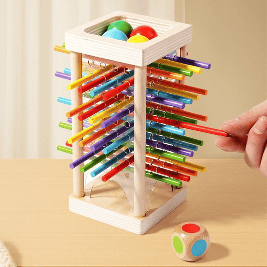 🎁Christmas Special Sale - 50% OFF💝Wooden Stick Game, Colorful Educational Toy for Cognitive Development & Focus Training, Includes Mixed Colors Sticks and Dual-level Puzzle🌟