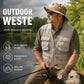 🌿 EVERYDAY UTILITY 🦺 Men’s Multi-Pocket Mesh Vest – Relaxed Sleeveless Fit, Durable Fabric & Organized Storage