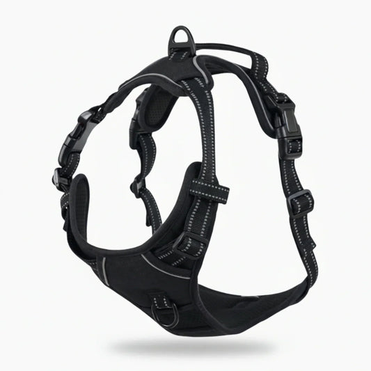 🐶🐾 LIMITED-TIME 55% OFF! FellStern Adjustable Dual-Clip Anti-Pull Dog Harness – Breathable Padding, Four-Way Fit & Secure Walking Control