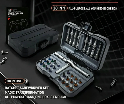 🔩 Factory Direct 50% Off 🔥Over 100,000 Sold! 🛠️Freely assemble to solve all tool troubles 🛠️ 24-in-1 screwdriver set – Magnetic, compact, and portable