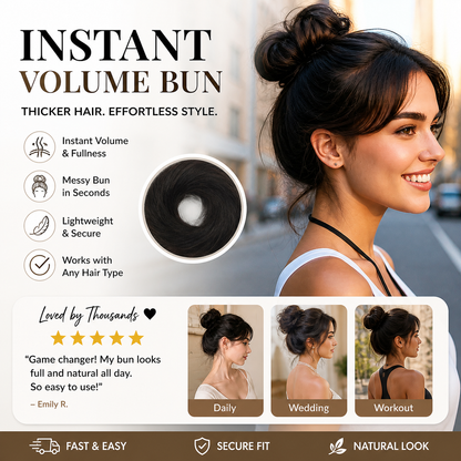 💰 Big Savings-BUY 1 GET 1 FREE🔥Instant Color Hair Bun Extension – Voluminous Hair Scrunchie