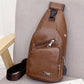 🎒🧳Men’s Multifunctional PU Leather Chest Bag – Adjustable Multi-Pocket Crossbody Bag for Travel & Daily Carry