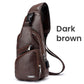 🎒🧳Men’s Multifunctional PU Leather Chest Bag – Adjustable Multi-Pocket Crossbody Bag for Travel & Daily Carry