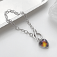 💖 Thermochromic Heart Necklace: Color-Changing Pendant, Magnetic Clasp, Copper
