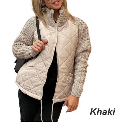 🔥Limited time 50% off🔥Women's Knit Patchwork Puffy Jacket