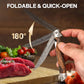 🔥Limited stock available 50% OFF🔥 🗡️✨Folding knife with wooden handle for work, hiking & camping⛺