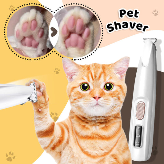🐶🐱  Waterproof Rechargeable Pet Hair Trimmer – Built-In LED Light, Cordless Grooming & Precision Touch-Ups 🐱🥰