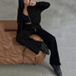 🔥Limited stock available 50% OFF🔥Women's Two-Piece Relaxed Fit Set - Zippered Jacket and Wide-Leg Pants