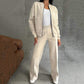 🔥Limited stock available 50% OFF🔥Women's Two-Piece Relaxed Fit Set - Zippered Jacket and Wide-Leg Pants
