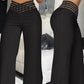 🍃Women's Casual Hollow-out High-Waisted Wide-Leg Pants