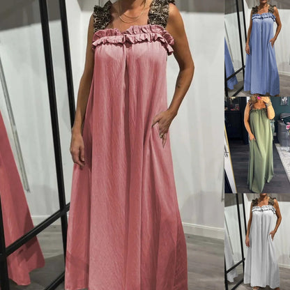 💖Limited Sale 50% OFF💖Women's Casual Sleeveless Maxi Dress with Pockets