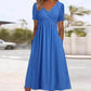 👗💙 52% OFF TODAY! ✨ Women’s V-Neck Short Sleeve Long Dress 🌸 Elegant Flowing Fit, Comfortable Fabric & Effortless Everyday Style