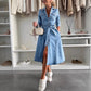 🔥LAST DAY SALE 50% OFF🔥Women's Button Down Long Sleeve Denim Dress
