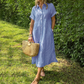 🔥LAST DAY SALE 50% OFF🔥 Striped Lapel Button Down Shirt Dress | With Functional Pockets