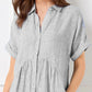 🔥LAST DAY SALE 50% OFF🔥 Striped Lapel Button Down Shirt Dress | With Functional Pockets