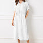 🔥LAST DAY SALE 50% OFF🔥 Striped Lapel Button Down Shirt Dress | With Functional Pockets