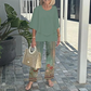 💥FLASH SALE 50% OFF💥Women’s Printed Pants & Crew Neck Top Set