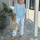 💥FLASH SALE 50% OFF💥Women’s Printed Pants & Crew Neck Top Set