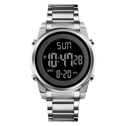 Multi-Function Business Metal Band Digital Watch