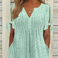 ⏰Last Day Sale 50% Off💃Women's Elegant V-Neck Hollow-Out Solid Dress