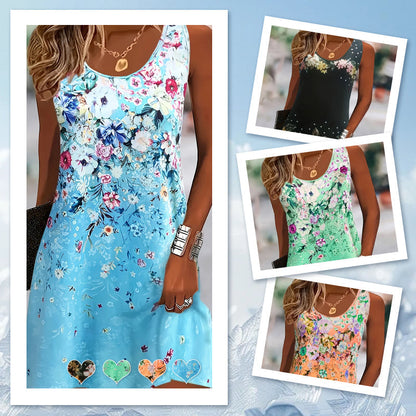 🌞Summer Essentials 50% OFF👗Women’s Floral Sleeveless Summer Dress