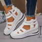 🏖️Summer Hot Sale 50% OFF🌼Women's Fashion Breathable Wedge Sandals with Side Zipper Closure