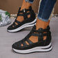 🏖️Summer Hot Sale 50% OFF🌼Women's Fashion Breathable Wedge Sandals with Side Zipper Closure