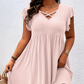 ⏰🔥LIMITED TIME 50% OFF!🔥50K+ SOLD!👗 Women's V-Neck Ruffle Trim Dress – Flattering, Soft & Perfect for Any Event 🌸