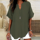 🌸Spring Sale 49% OFF👕Fashion Loose Solid Color Short Sleeve Top
