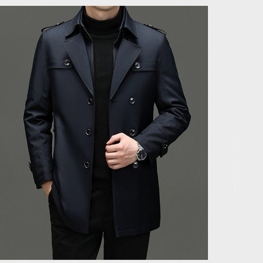 ✨Limited stock available 50% off🔥Men's Medium-Length Trench Coat with Detachable Inner