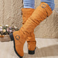 🔥Limited stock available 50% OFF🔥Women’s Wrinkled Knee-High Boots with Buckle Straps